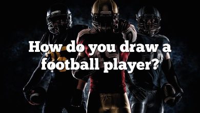How do you draw a football player?
