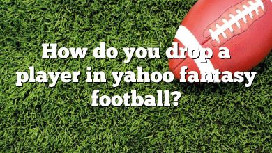 How do you drop a player in yahoo fantasy football?