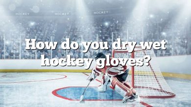 How do you dry wet hockey gloves?