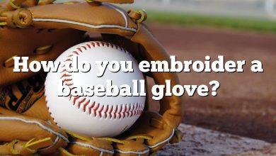 How do you embroider a baseball glove?