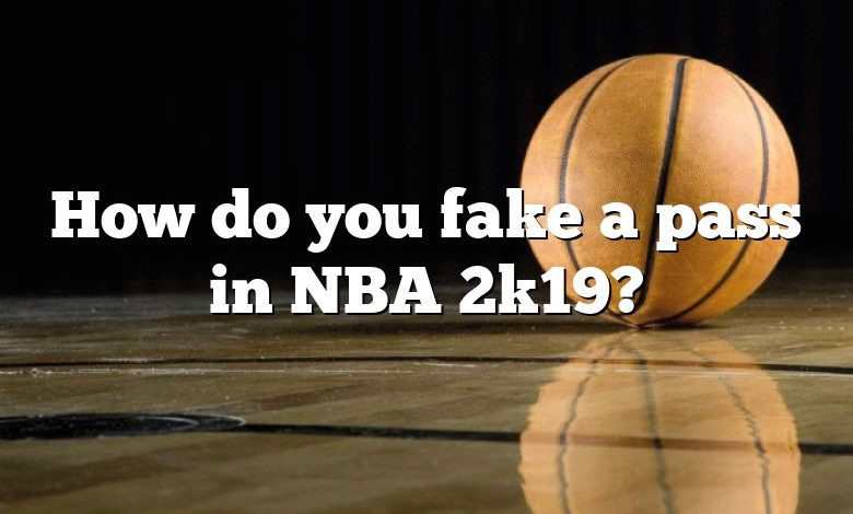 How do you fake a pass in NBA 2k19?