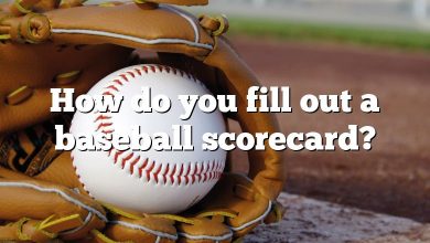 How do you fill out a baseball scorecard?