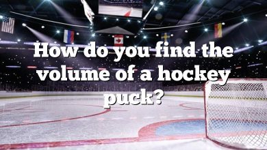 How do you find the volume of a hockey puck?