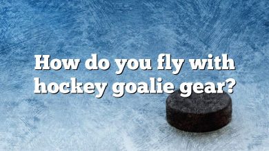 How do you fly with hockey goalie gear?