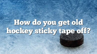 How do you get old hockey sticky tape off?