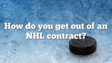 How do you get out of an NHL contract?