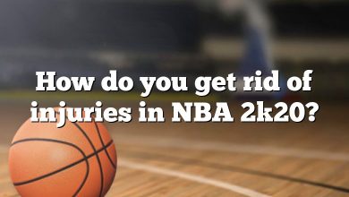 How do you get rid of injuries in NBA 2k20?