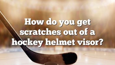 How do you get scratches out of a hockey helmet visor?