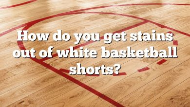 How do you get stains out of white basketball shorts?