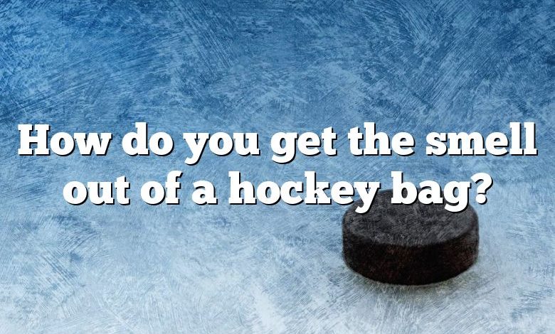 How do you get the smell out of a hockey bag?