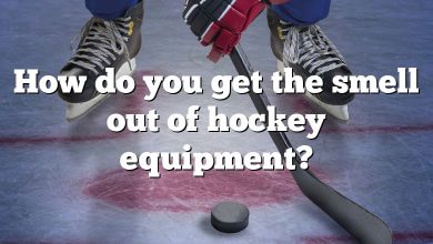 How do you get the smell out of hockey equipment?