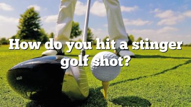 How do you hit a stinger golf shot?