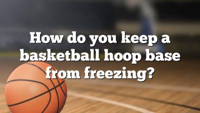 How do you keep a basketball hoop base from freezing?