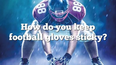 How do you keep football gloves sticky?