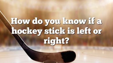 How do you know if a hockey stick is left or right?