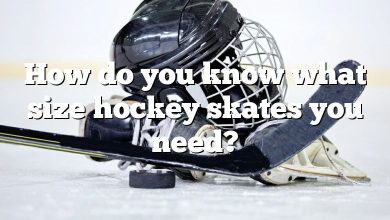 How do you know what size hockey skates you need?