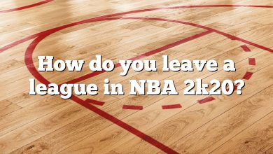 How do you leave a league in NBA 2k20?