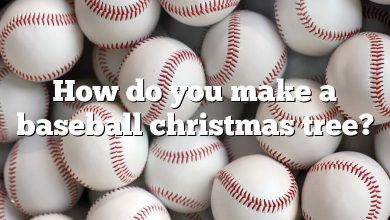 How do you make a baseball christmas tree?
