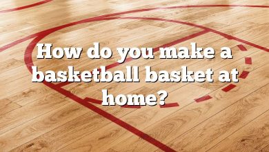 How do you make a basketball basket at home?