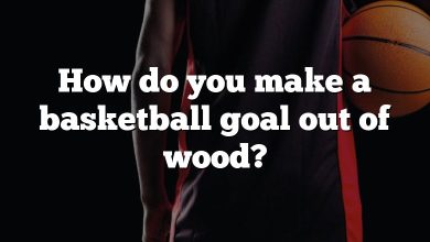 How do you make a basketball goal out of wood?