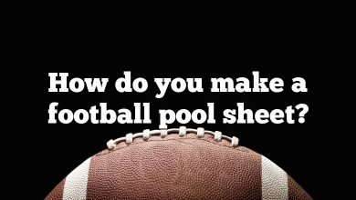 How do you make a football pool sheet?