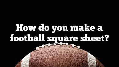 How do you make a football square sheet?