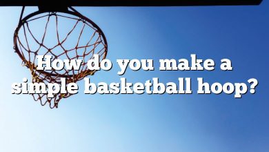How do you make a simple basketball hoop?
