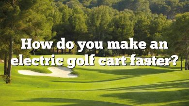 How do you make an electric golf cart faster?