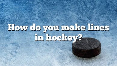 How do you make lines in hockey?