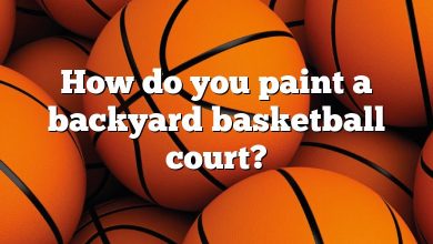 How do you paint a backyard basketball court?