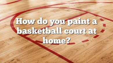 How do you paint a basketball court at home?