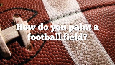How do you paint a football field?