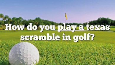 How do you play a texas scramble in golf?