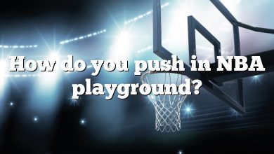 How do you push in NBA playground?