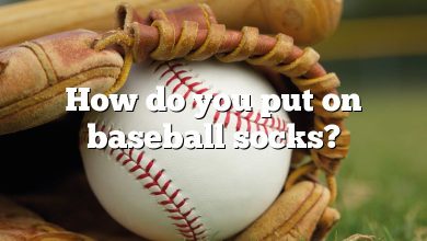 How do you put on baseball socks?