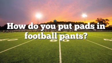 How do you put pads in football pants?