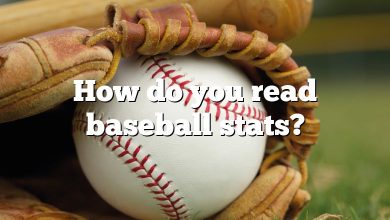 How do you read baseball stats?