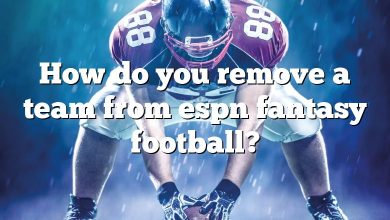 How do you remove a team from espn fantasy football?