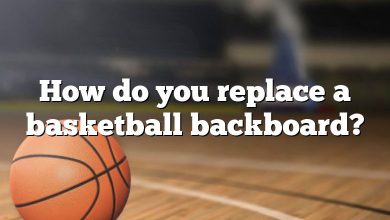How do you replace a basketball backboard?