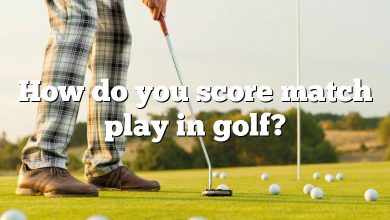 How do you score match play in golf?