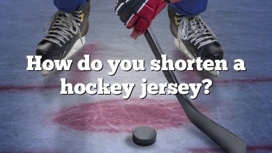 How do you shorten a hockey jersey?