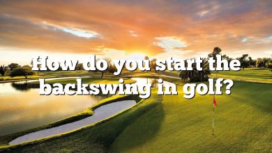 How do you start the backswing in golf?