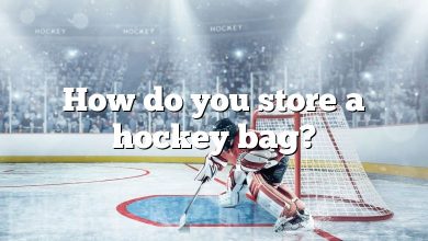 How do you store a hockey bag?