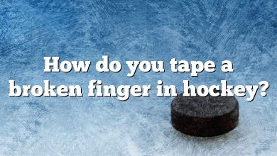 How do you tape a broken finger in hockey?