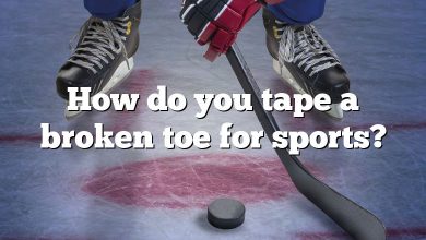 How do you tape a broken toe for sports?