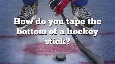 How do you tape the bottom of a hockey stick?