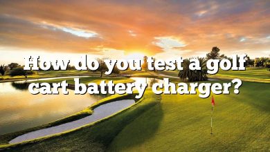 How do you test a golf cart battery charger?