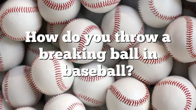 How do you throw a breaking ball in baseball?