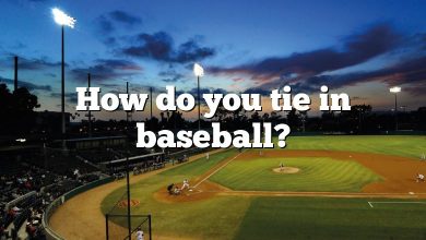 How do you tie in baseball?