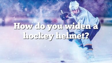 How do you widen a hockey helmet?